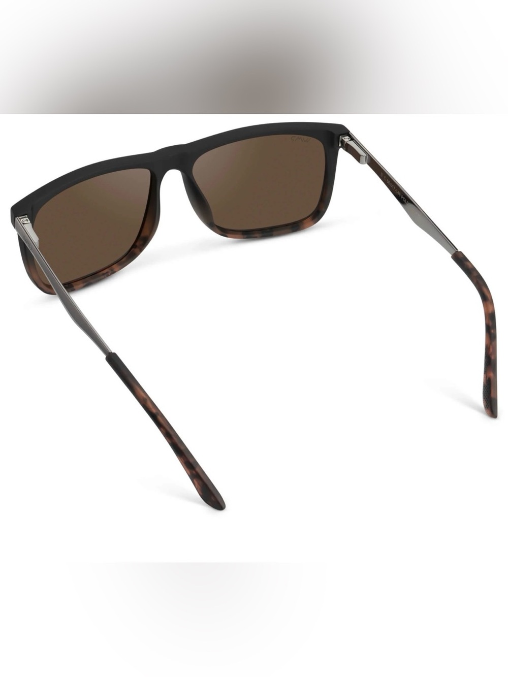 JACOB Rectangular Polarized Matte Black Tortoise sunglasses